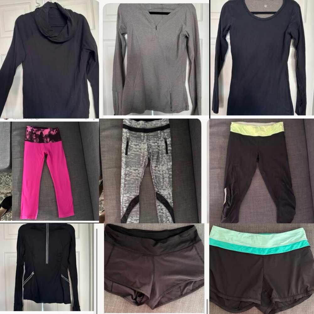 Lululemon 9 item haul bulk sale - details on individual items in closet size 6